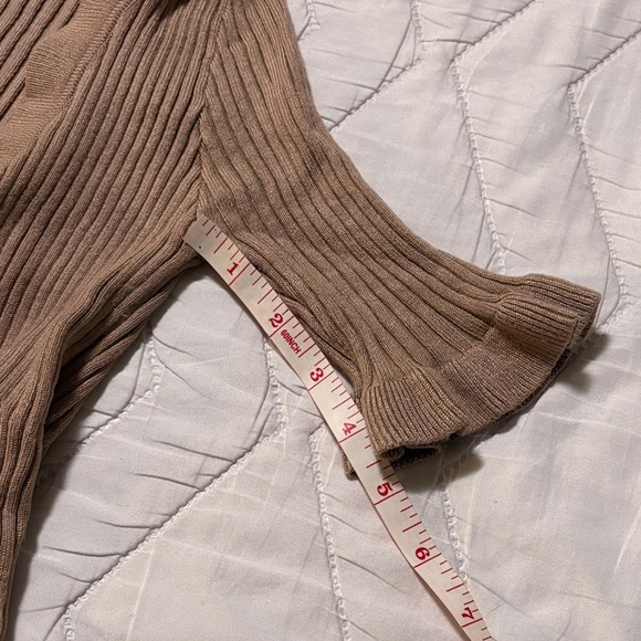 Lovers + Friends Ruffled Tan Cardigan - Picture 6 of 7